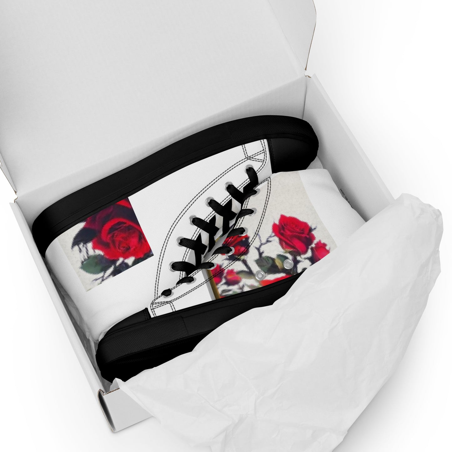 Men’s high top canvas shoes in "Rose Block Revolution"