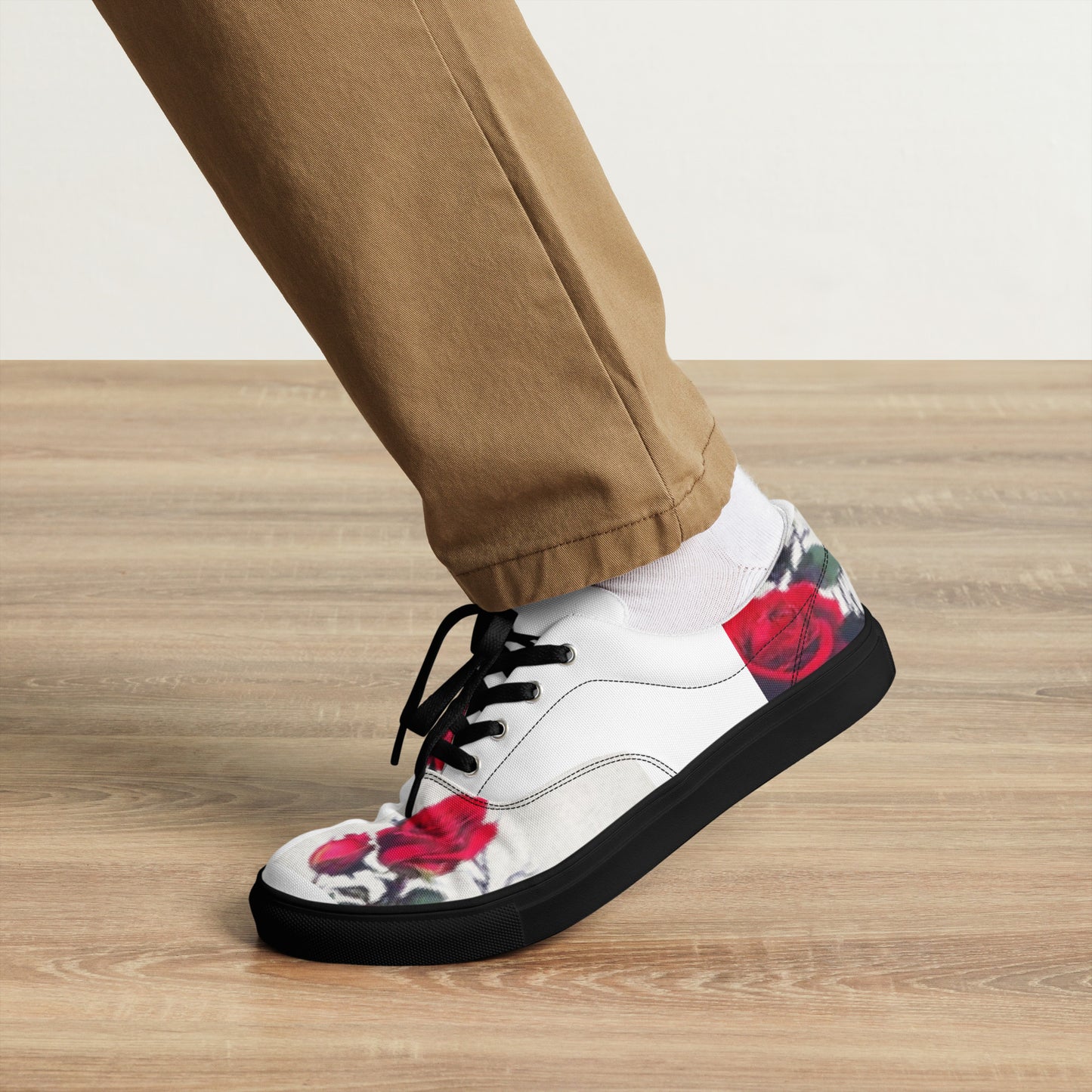 Men’s lace-up canvas shoes in "Rose Block Revolution"